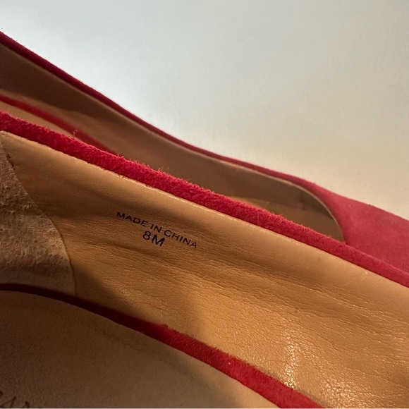 Banana Republic Red Classic Career Party Pointed Toe Heels Pumps Size 8 - Picture 7 of 10